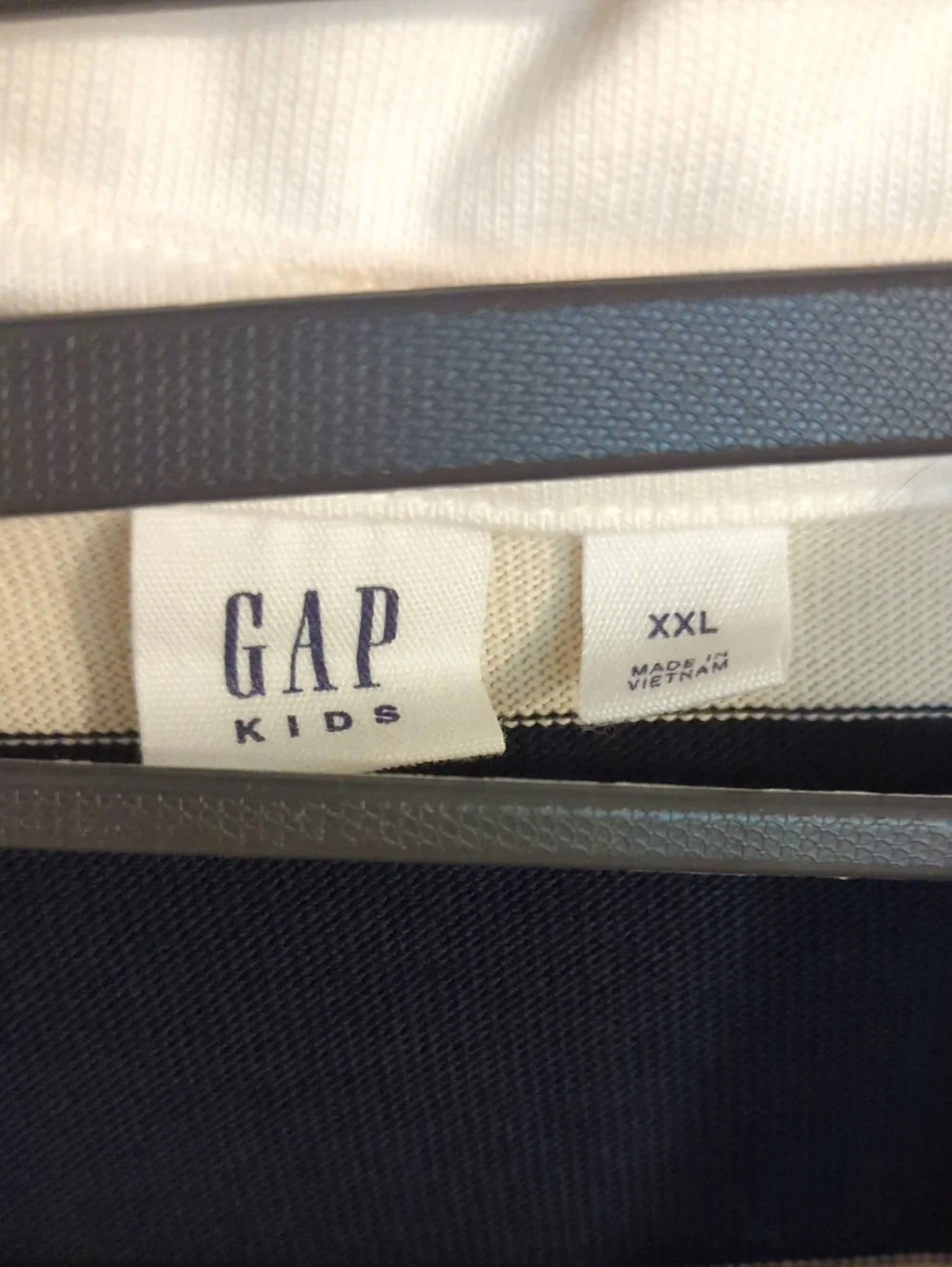 Gap Kids long-sleeve Striped rugby shirt - navy & cream - size XXL